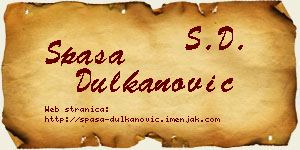 Spasa Dulkanović vizit kartica